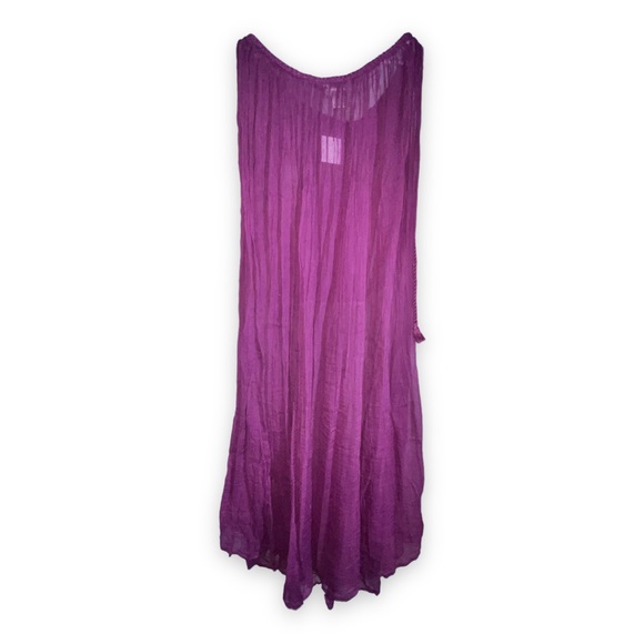 NEW Miguelina Womens Juno Tassel Tie Dress in Magic Magenta Maxi Dress Size S - Picture 10 of 11